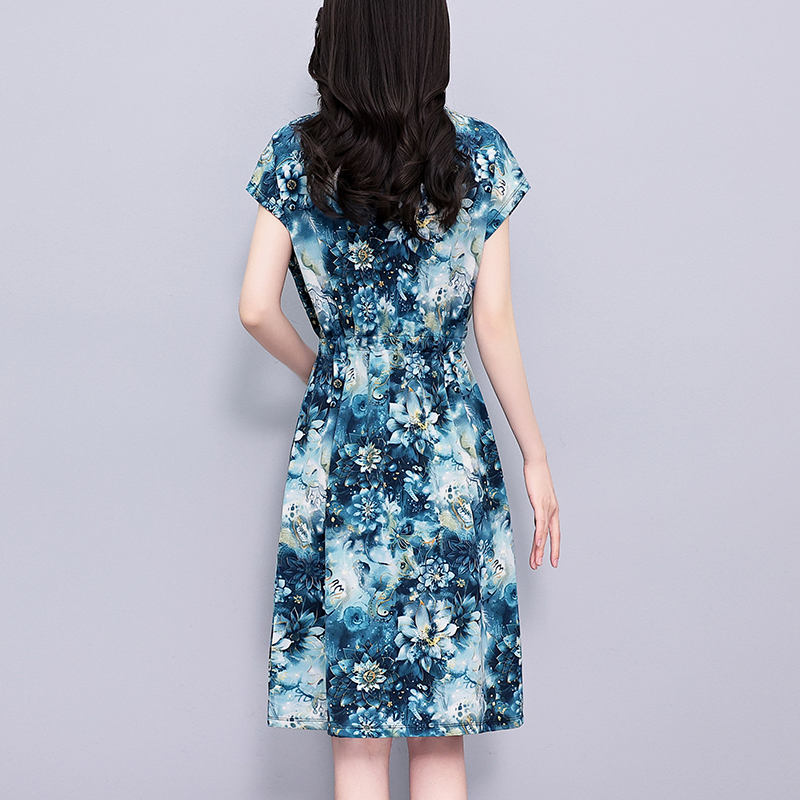 Plus Size Women's Printed Short Sleeve A-Line Dress Summer 2026