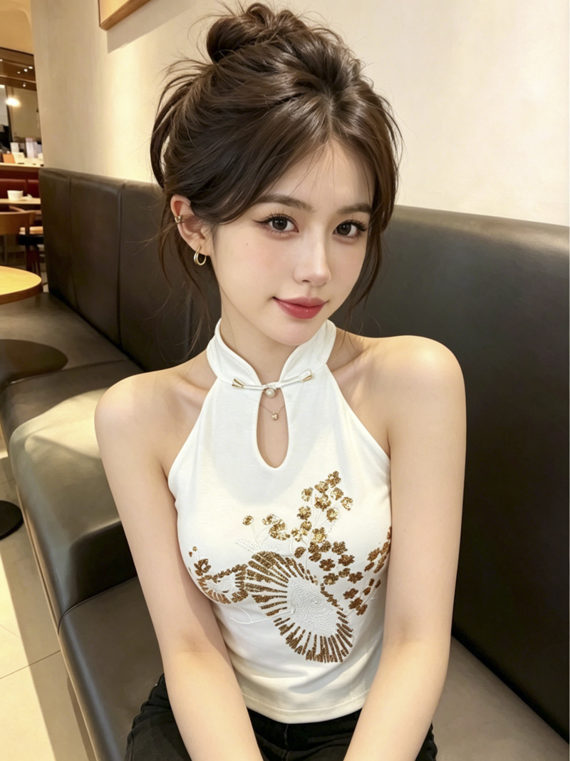 1782564012810_GODghO.jpg New Chinese Style Embroidered Halter Neck Camisole with Pads